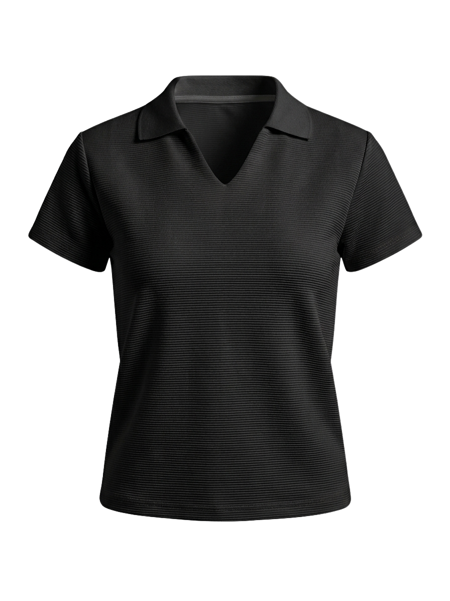 Black women's polo shirt