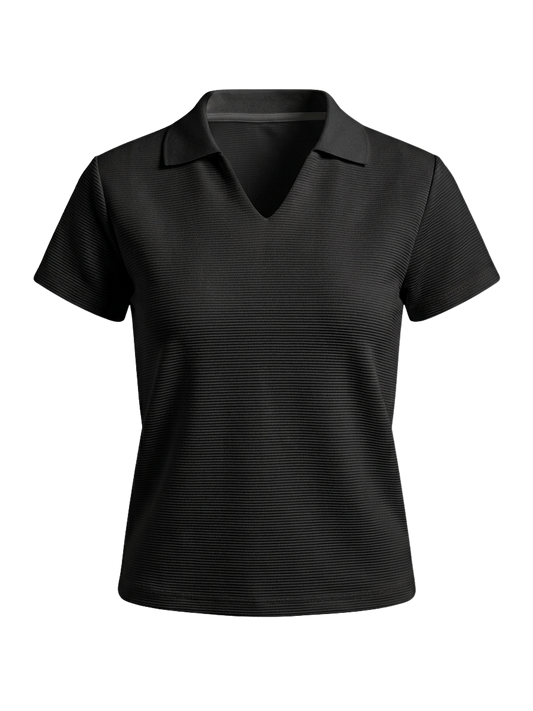 Black women's polo shirt