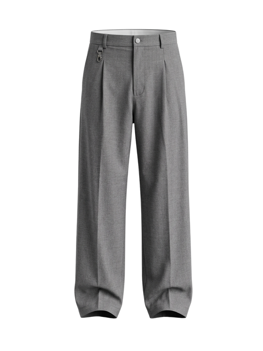 Grey pleated pants