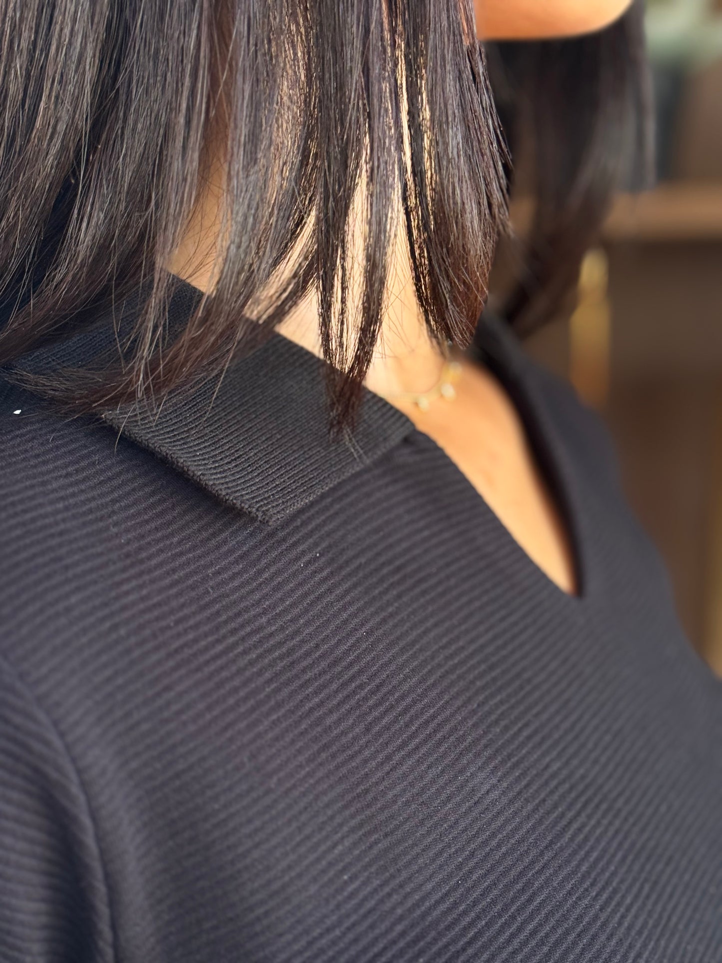 Black women's polo shirt