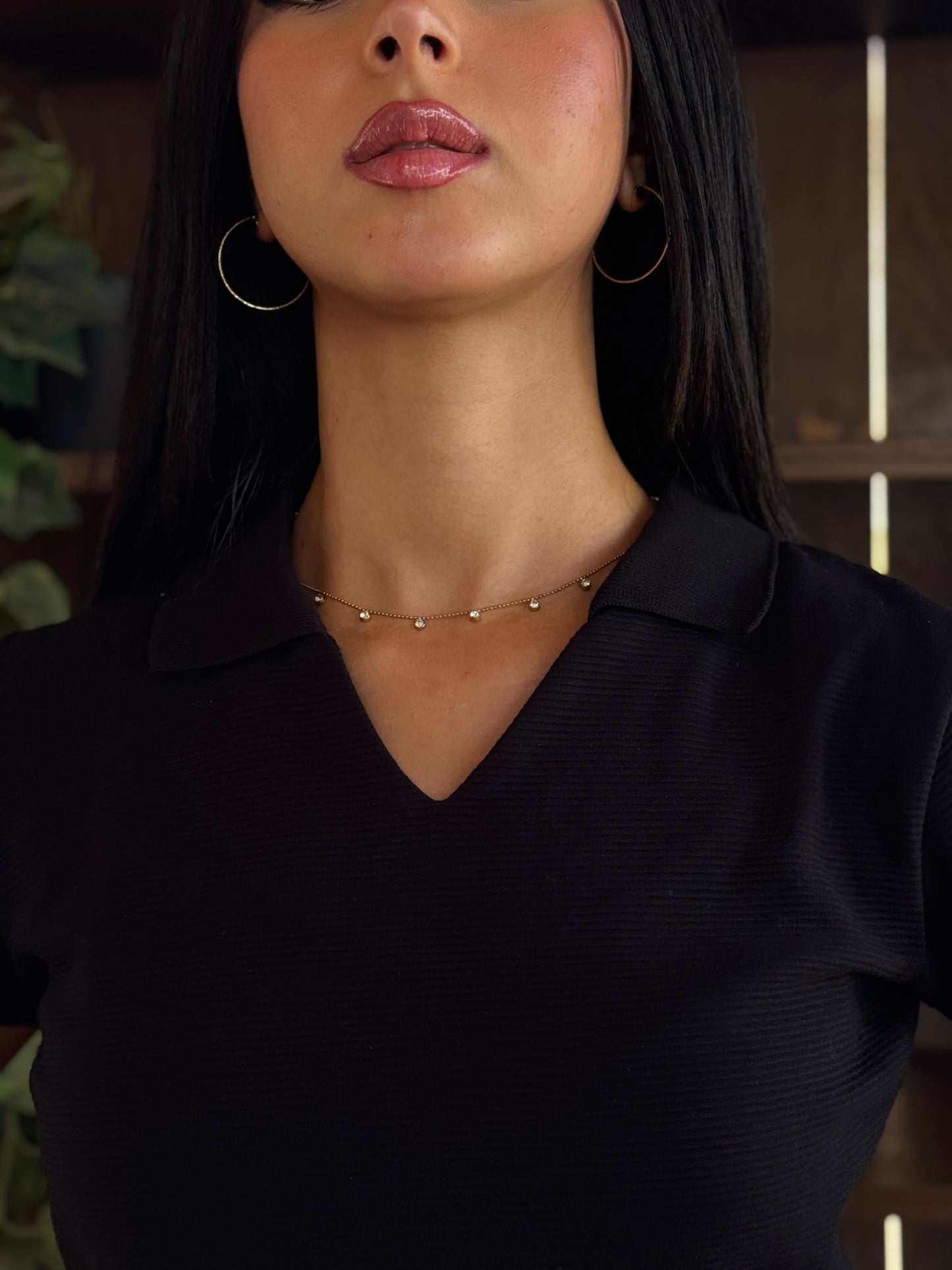 Black women's polo shirt